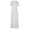 Sandro French Retro Short Sleeve Eyelet Knit Dress