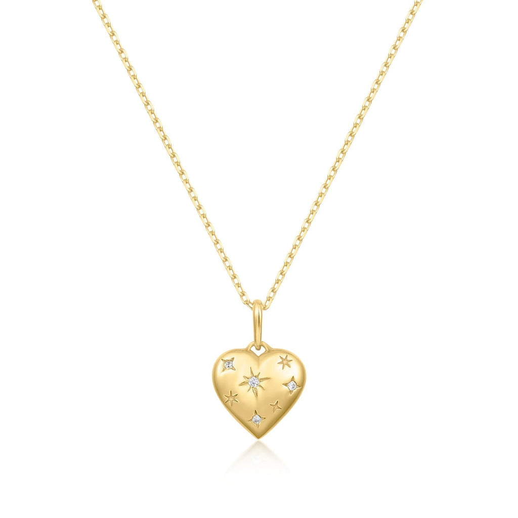 Heart Pendant Star Necklace
